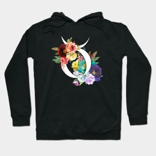 Taurus Horoscope Zodiac Rainbow Flowers Design Hoodie